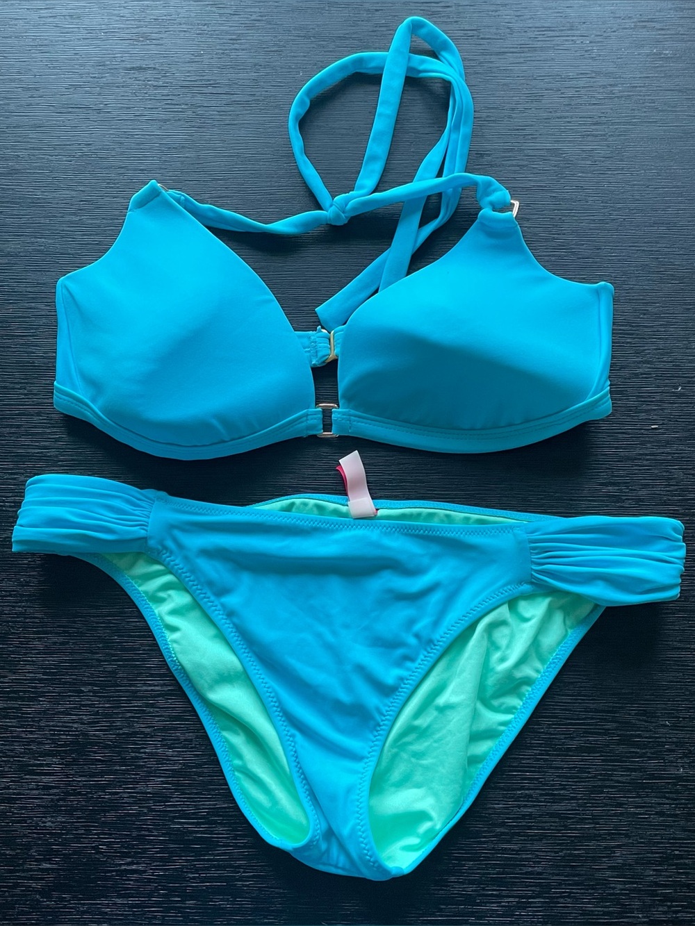 Victorias Secret Y2K bikini light blue size Large bottoms / medium top